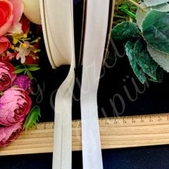 20 mm ( 2cm )  düz koton katlı biye - 25 mt