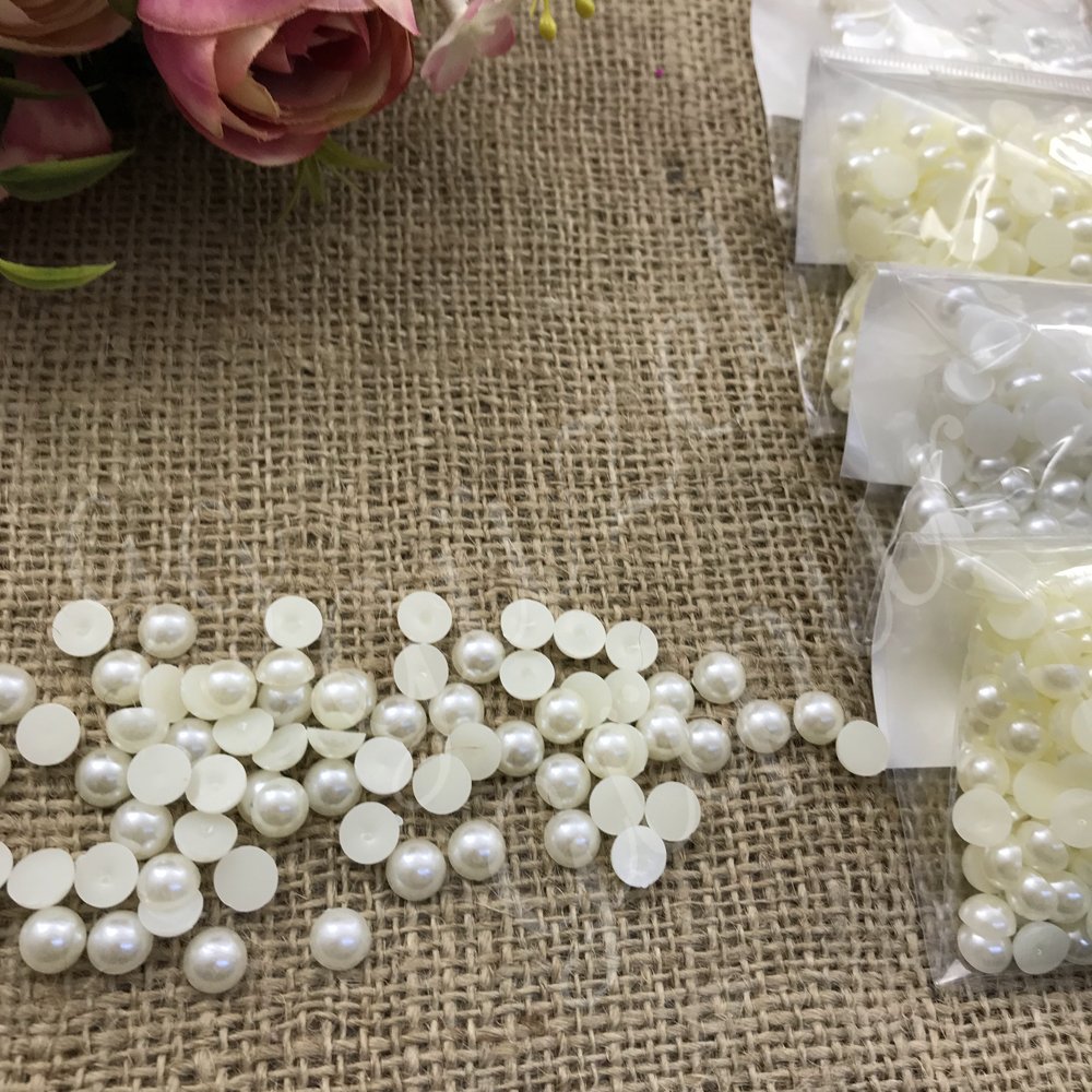 Yarım inci 7 mm. (0.30gr.) Krem
