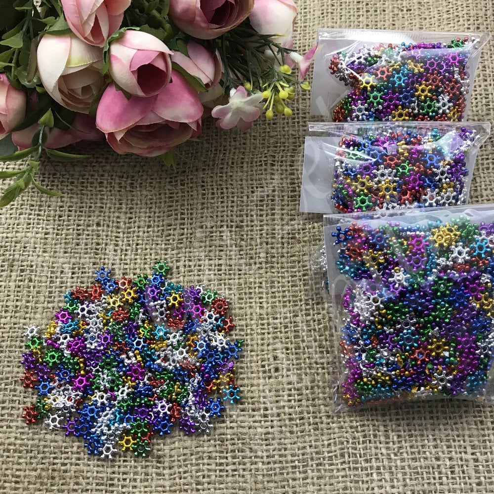 Metalize Plastik Kar tanesi Boncuk (0.30gr.)