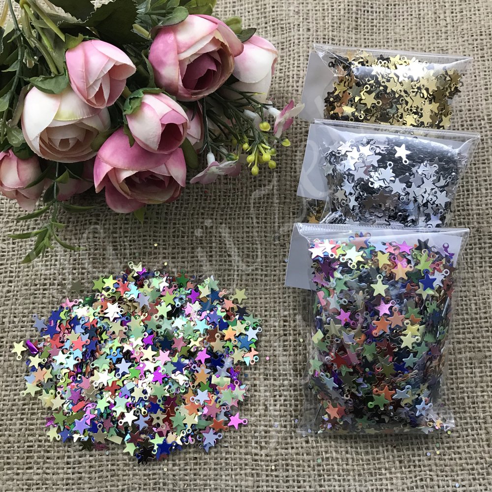 Plastik Pul Yıldız Şekli (0.30 gr.) Renkli