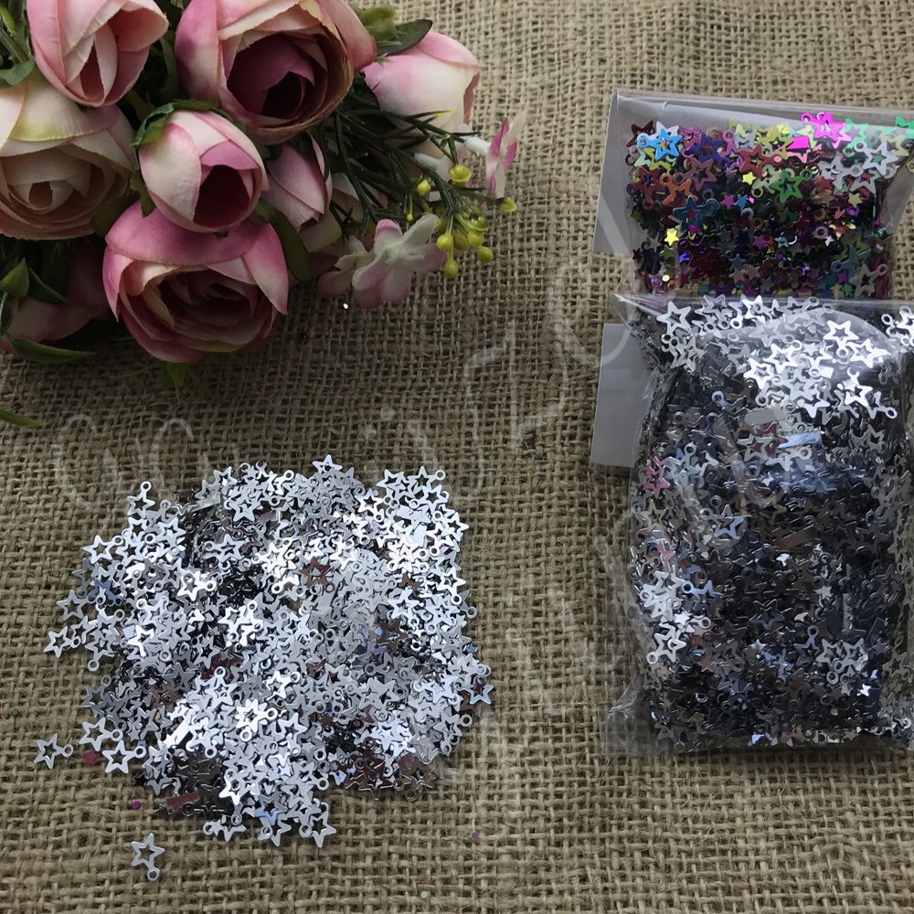 Plastik Pul Delikli Yıldız Şekli (0.30 gr.) Gümüş